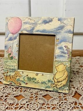 Vintage Classic Winnie the Pooh Small Square Picture Frame